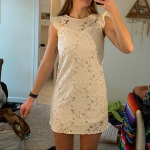 White lace mini graduation dress!